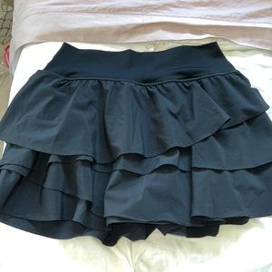 Black Offline Ruffle Tennis Skort, Size Medium